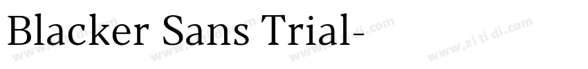 Blacker Sans Trial字体转换